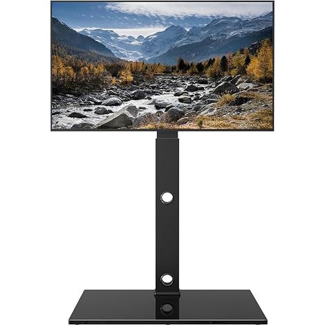 Support TV de Sol pour Téléviseurs de 30-70 Pouces Plasma/LED/LCD/OLED Incurvés & Plats, Support TV Haut Réglable en Hauteur jusqu'à 40 kg, Max VESA 600x400 mm (1/5)