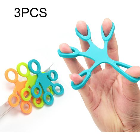 Lot de 3 bagues en silicone à 3 niveaux de résistance pour renforcement des doigts et des mains, extenseur d'entraînement de fitness (1/5)