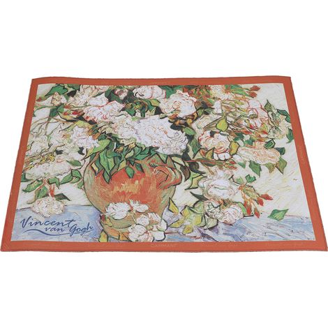 Set de table VAN gogh vase avec roses carmani cuisine DAR (1/2)