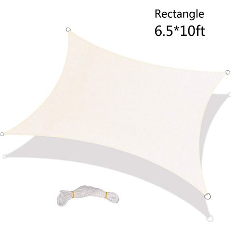 Voile d'ombrage rectangulaire bleue en polyester Oxford, 2,5 x 2,5 m, idéale pour terrasse, patio ou jardin. (1/5)