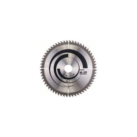 Lame de scie circulaire Bosch MultiMaterial 216x2,5x30 60Z - 2608640446