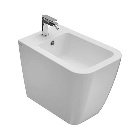 CERAMICA GLOBO Stone bidet 56.36 multi 1foro filo parete con fissag ghost bianco lucido prod: st009bi codice prod: DSV009BI (1/7)