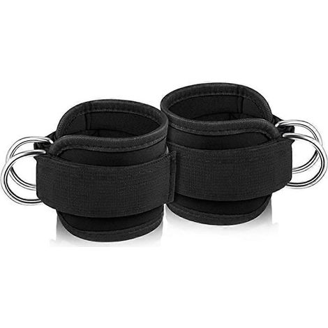 Entraînements pour fessiers : 1 paire de sangles de cheville pour extensions de jambes à la machine à câbles, exercices du bas du corps - Sangles de jambe réglables avec rembourrage en néoprène ( ) (1/5)