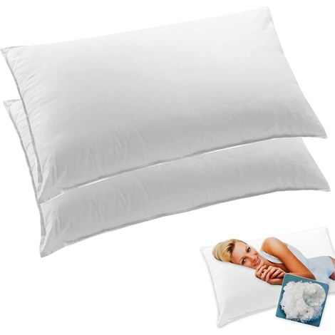 Oreiller Coussin Lit Microfibre Hypoallergénique Anatomique Appui-tête Lavable - 2 Pieces (1/4)