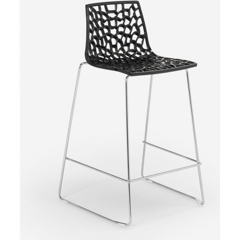 Sgabello design Grand Soleil bar cucina 64cm Mini Spider - Nero
