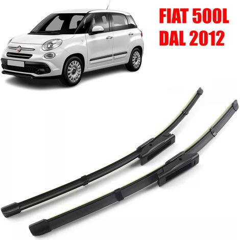 DISCORAMA® KIT 2 SPAZZOLE TERGICRISTALLO ANTERIORE PER FIAT 500L DAL 2012 FLAT 650MM+380MM (1/5)