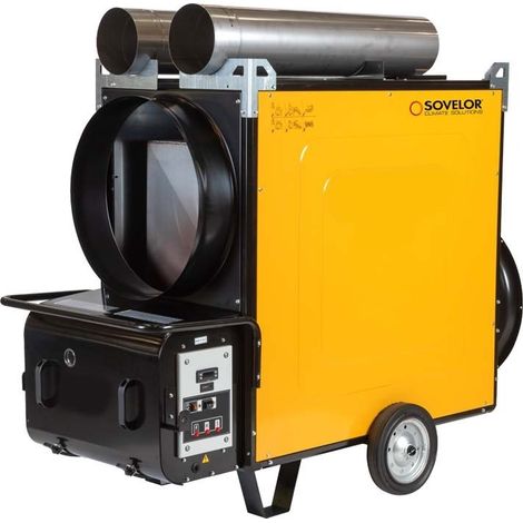 Sovelor – Chauffage à air pulsé gaz 136 kW – Débit 8500 m³/h – Brûleurs fuel ou gaz – Efficacité énergétique 93%