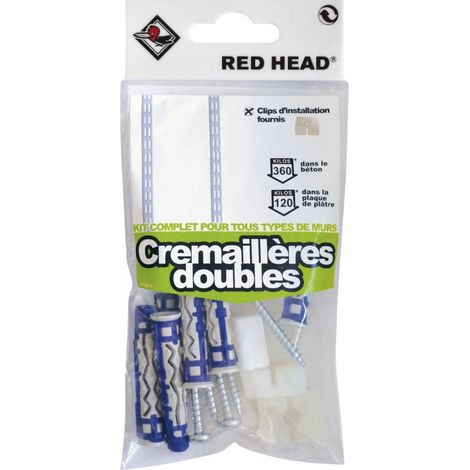Kit tasselli di bloccaggio a doppia cremagliera RED HEAD, Diam.8xL.50mm Red head