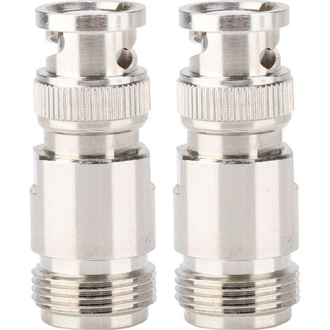 N-type male RF coaxial connector to BNC, 2 pieces, straight F/M converter adapter