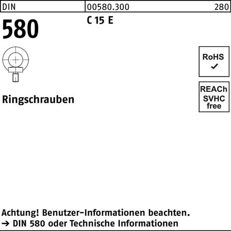 Ringschraube DIN 580 M64 C 15 E 1 Stück (1/2)