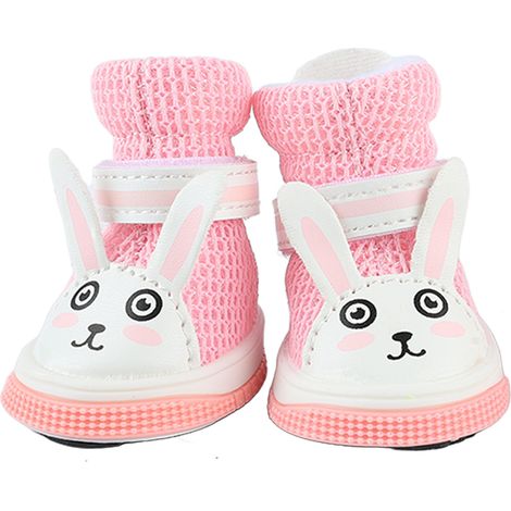 Chaussures pour chien, respirantes, souples, antidérapantes, légères, mignonnes, en maille, bottes pour chiot, pour le printemps et l'été (1/5)