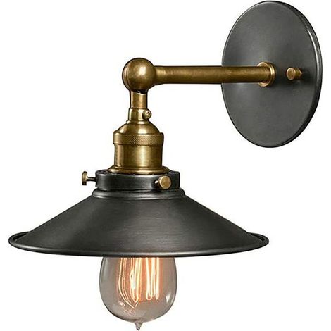 Wall light wall-mounted vintage in iron forged and glass Light unique rustique for restaurant and room Installation wall-mounted easy (1/5)