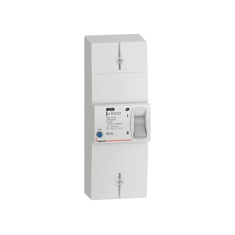 Disjoncteur de branchement Enedis bipolaire différentiel 500mA instantané intensité 60A non réglable - 401051 - LEGRAND