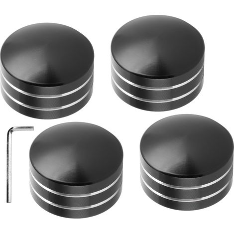 4 bouchons de cache-culbuteur moteur pour XL883/Big Twin 1340 Evo/Twin Cam Noir (1/5)