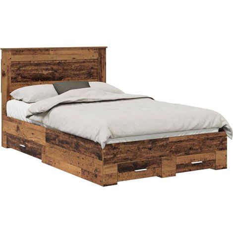 Maison Exclusive - Bettgestell mit Schubladen mit Kopfteil Holzwe