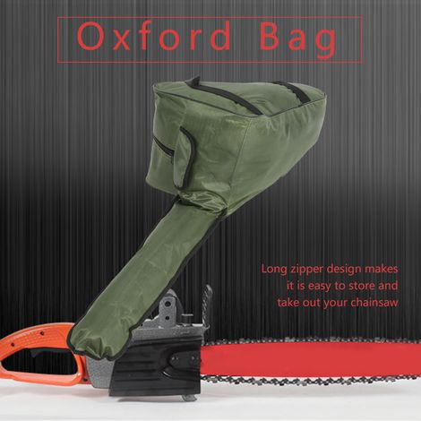 Sac de Transport pour Tronçonneuse Durable et Imperméable en Toile Oxford Portable pour Bûcheron (Vert Armée) (1/5)