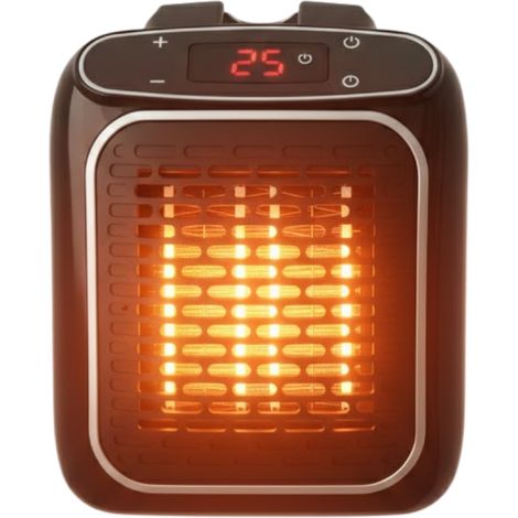 Chauffage Électrique Pratique -Venteo - Réglage de Chaleur et Vitesse, Minuterie Programmable 12h, Écran LED – Idéal pour Salon, Chambre, Bureau, Cuisine, Garage