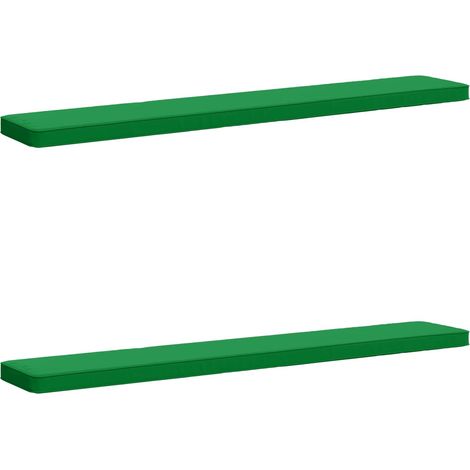 Coussins de banc 2 pièces VUGHT 2 pcs 100 % polyester Vert vidaXL