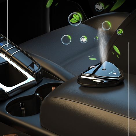 Diffuseur parfum voiture élimine odeurs, désodorisant intelligent portable plaque immatriculation pour auto maison bureau (1/5)