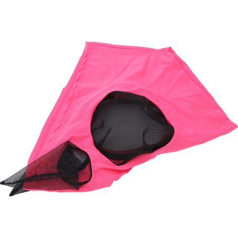 Fliegenmaske für Pferde, atmungsaktiv und komfortabel, weiches Strickgewebe, extrafeines Netzgewebe, rosa Pferde-Gesichtsmaske (1/5)