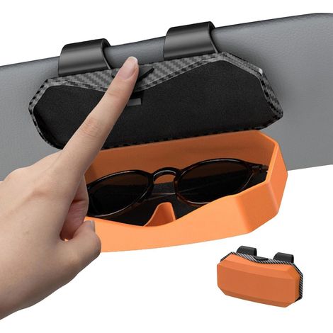 Support de lunettes de voiture, boîte de rangement multifonctionnelle Étui de rangement de protection pour lunettes de voiture – Pour intérieur de voiture, argent, clés, cartes, camion (1/5)