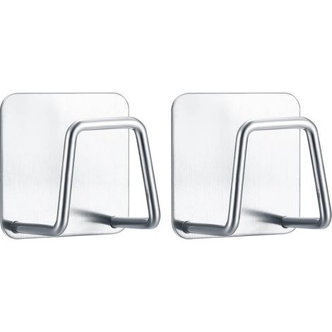 2PCS Porte Éponge pour Évier Cuisine , Support pour Éponge , Porte Éponge Auto-Adhésifs en Acier Inoxydable pour Organisation Éponges , Brosser , Torchon , Salle de (1/5)