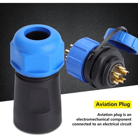 Connecteur de prise aviation étanche en plastique IP68 SP21 à 5 broches (5 broches) (1/5)