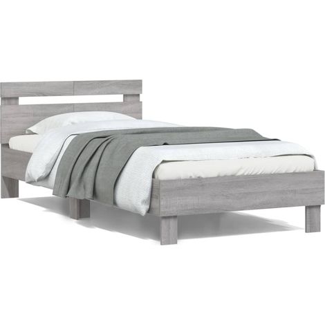 Maison Exclusive - Cadre de lit sans matelas avec tête de lit 100x200 cm (1/5)