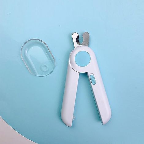 Krallenschere für Hunde und Katzen (Blau) – 1er-Pack Professionelle Krallenschere für Haustiere mit LED-Beleuchtung und Spritzschutz (1/5)