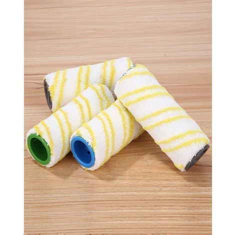 Rouleaux De Rechange - Pour Nettoyeurs Sol Electriques Sans Fil - Jaune - Compatible FC7 FC5 FC3 FC3D - 4 Pièces (1/5)
