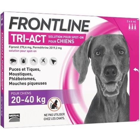 Frontline Pipettes antiparasitaires chien 20-40 kg 3 pcs