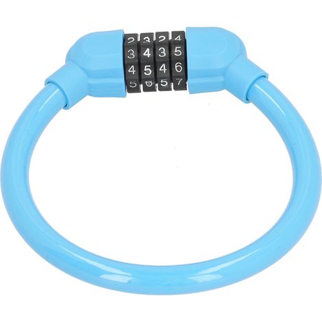 Câble antivol vélo haute sécurité à code 4 chiffres pour cyclisme extérieur bleu (1/5)