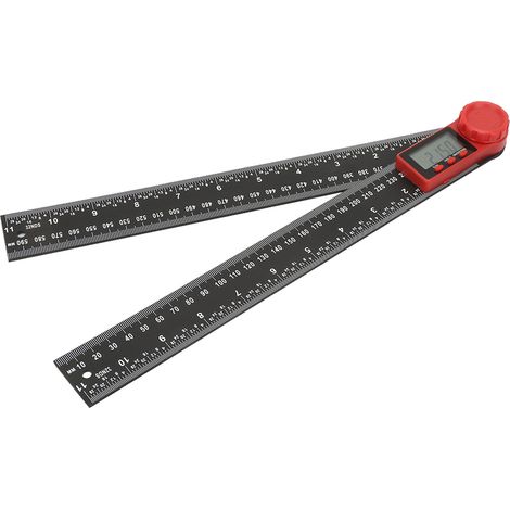 Inclinomètre et angle numérique haute précision en acier inoxydable à 360 degrés (300 mm) (1/5)