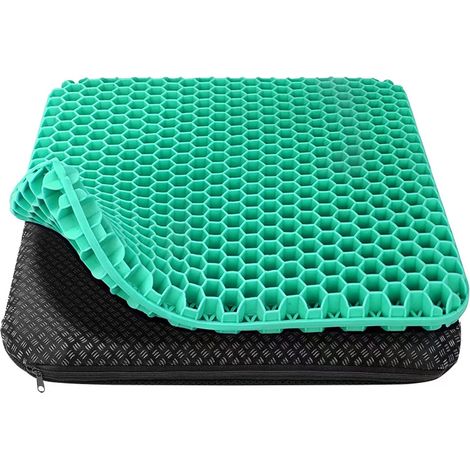 Ergonomique pour Chaise de Bureau, Voiture et Fauteuil Roulant, Respirant avec Housse Amovible (Couleurs Vertes, 43 39 4) (1/4)