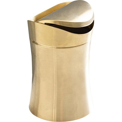 Petite poubelle, poubelle en acier inoxydable, poubelle à poser en acier inoxydable, poubelle polyvalente, petite poubelle de 1,5 l, Bidon (1/5)
