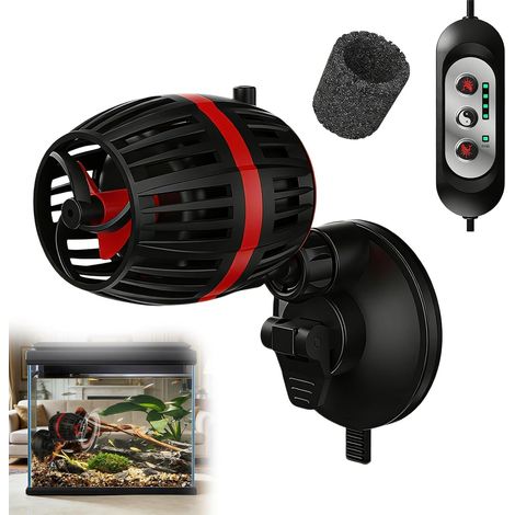 Wavemaker Pompe d'écoulement d'aquarium 3200 l/h : Mini Wavemaker avec contrôleur, débit et mode d'alimentation réglables sur 4 positions, pompe à débit d'aquarium pour aquariums jusqu'à 150 (1/5)