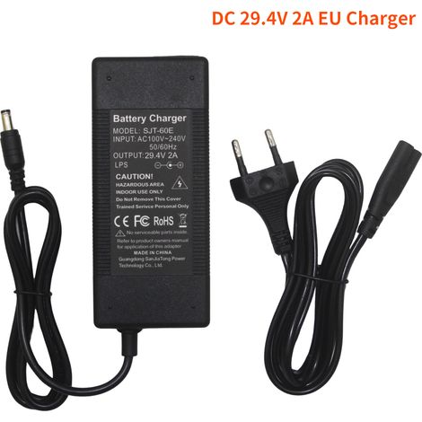 Accessoires pour scooter : kit de contrôleur 5,5 pouces 24V/36V, câble de connexion pour l'instrument d'affichage, chargeur 29,4V/2A - chargeur standard européen 29,4V/2A.