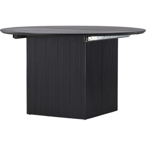 Table à Manger Extensible "Mathilda" 130-180cm Noir (1/5)
