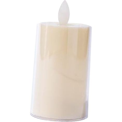 Lot de 3 bougies LED sans flamme en PP, fausses bougies piliers électriques LED pour décorations de table de mariage et de Noël, mèche oscillante (1/5)