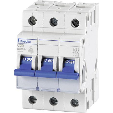 Doepke 09914293 DLS6H C16A 3polig 6KA Leitungsschutzschalter    3polig 16 A  230 V, 400 V
