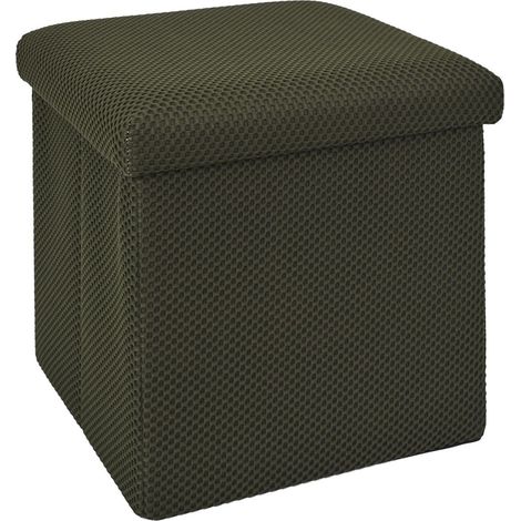 Pouf Coffre Pliable "Atome" 38cm Kaki (1/5)