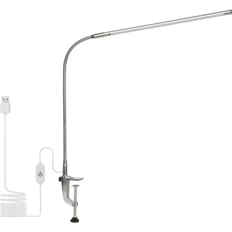 lampe de bureau-Lampadaire Clip USB avec Contrôle Tactile – Lumière Blanche Dimmable LEDs Angle Flexible pour Bureau, Lit et Table de Travail (1 unité) (1/5)