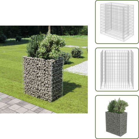 Lit surélevé à gabion Acier galvanisé 90x50x100 cm - Jardiniere Surélevée - Gabion - Bac Plante - Fleurissement Extérieur - Décoration Jardin (1/5)