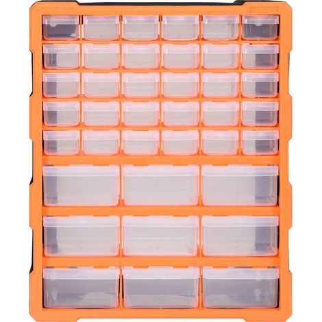 vidaXL Organizador multicajones con 39 cajones 38x16x47 cm (1/2)