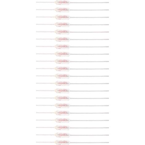 Lot de 10 fusibles de température, composants électroniques, protection thermique, TF 72-250 ℃, coque en métal, arrêt 250 VAC 10 A [113 ℃] (1/5)