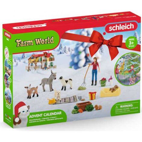 Schleich schleich 98983 Calendrier de l'avent Farm World 2023, dès 3 ans, FARM WORLD - coffret, 24 pièces