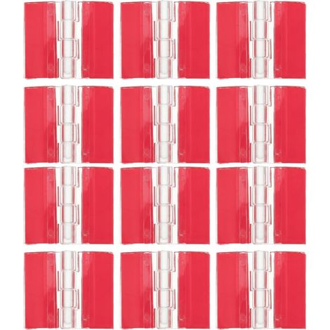 Charnières pliantes autocollantes en acrylique, 12 pièces transparentes pour meubles et loisirs (1/5)
