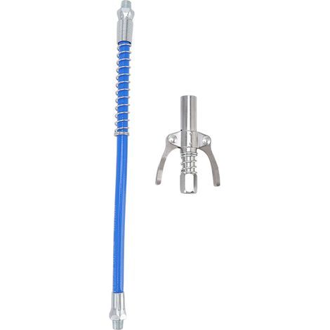 Kupplung für manuelle elektrische Fettpresse, Hochdruck-Öldüse, Doppelverriegelungsklemme mit 30,5 cm Schlauch, G1/8 Außengewinde, Typ A, 9 x 6 x 1,8 cm / 3,5 x 2,4 x 0,7 Zoll (1/5)