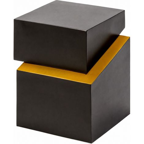 Table d'appoint design en métal noir et doré - noir et doré (1/5)