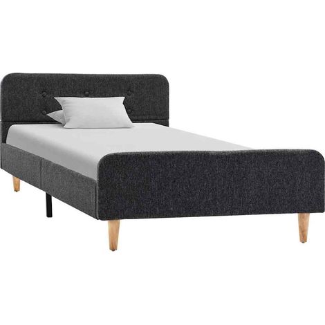 Maison Exclusive - Estructura de cama de arpillera gris oscuro 90 (1/5)
